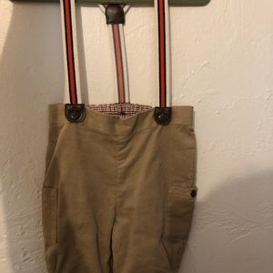 Baby’s corduroy suspenders